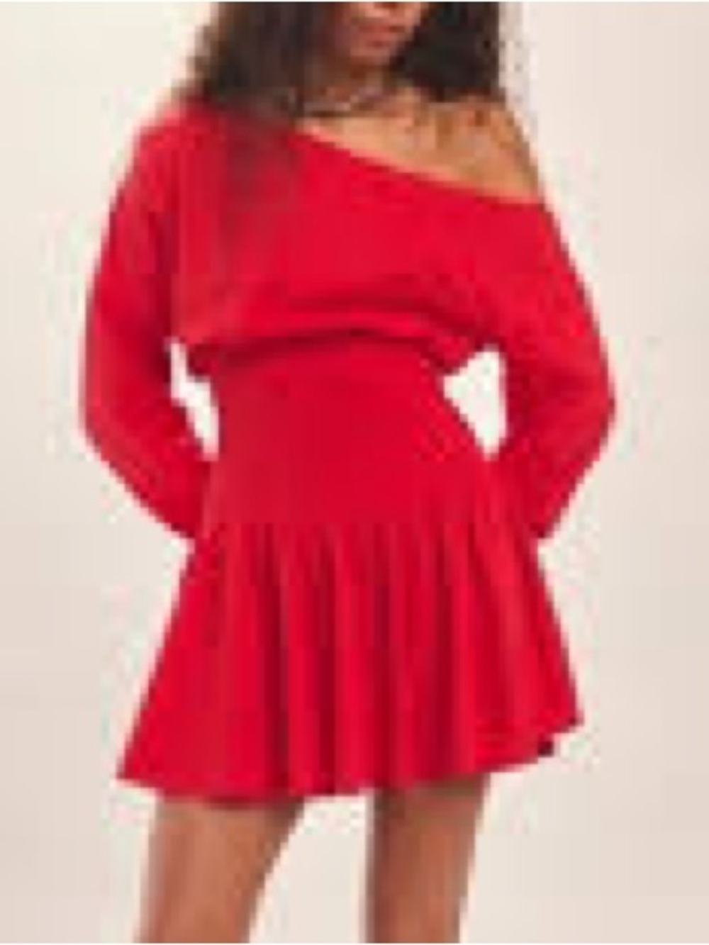 Amisu Off-Shoulder Red Mini Dress